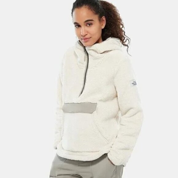 North Face Women's Cream & Tan Super Cozy Campshire Pullover Hoodie Size S/P - Picture 9 of 10